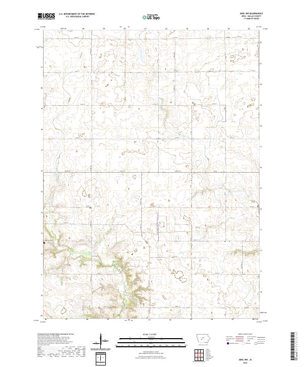 US Topo 7.5-minute map for Adel NW IA