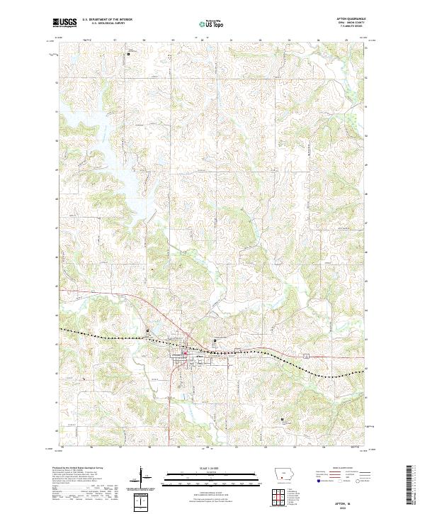 US Topo 7.5-minute map for Afton IA