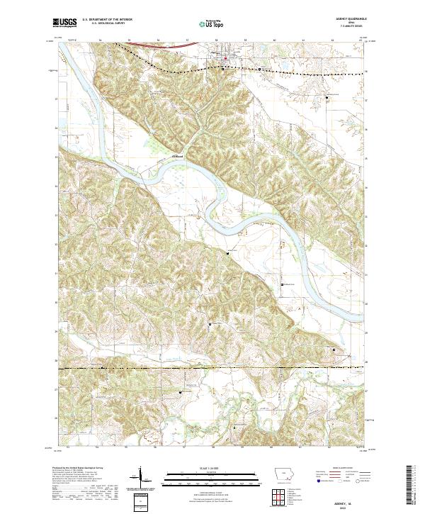 US Topo 7.5-minute map for Agency IA