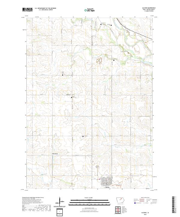 US Topo 7.5-minute map for Allison IA