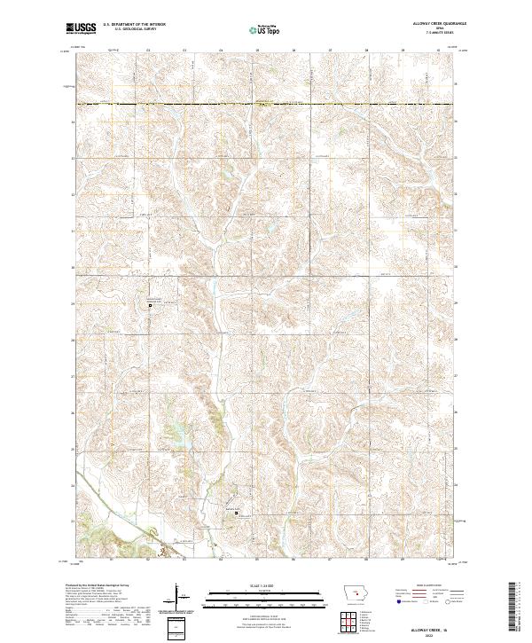 US Topo 7.5-minute map for Alloway Creek IA