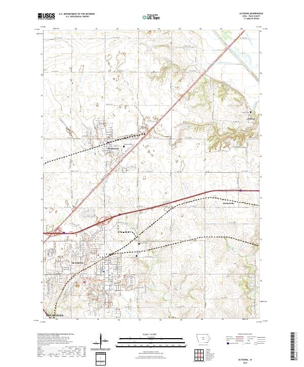 US Topo 7.5-minute map for Altoona IA