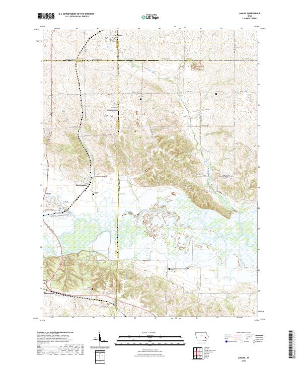 US Topo 7.5-minute map for Amana IA