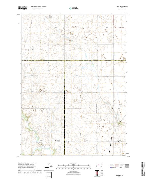 US Topo 7.5-minute map for Ames NW IA