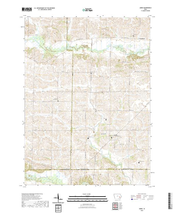 US Topo 7.5-minute map for Amish IA