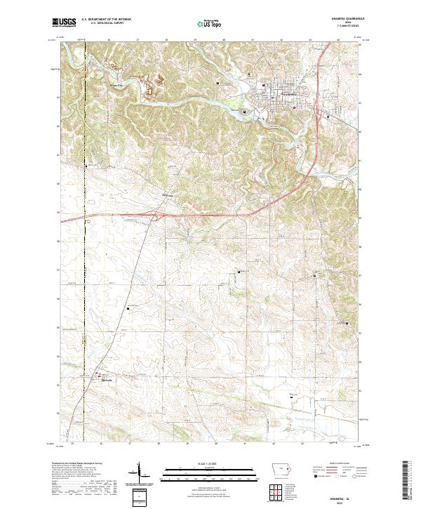 US Topo 7.5-minute map for Anamosa IA