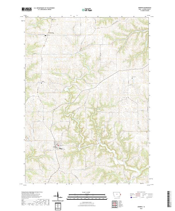 US Topo 7.5-minute map for Andrew IA