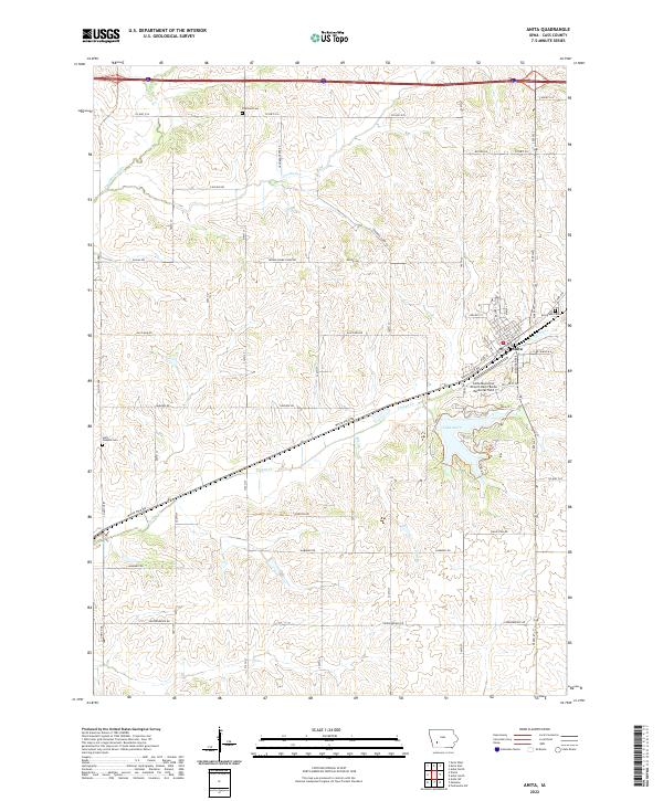 US Topo 7.5-minute map for Anita IA