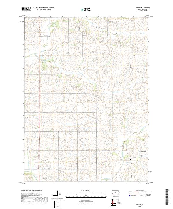 US Topo 7.5-minute map for Anita SW IA