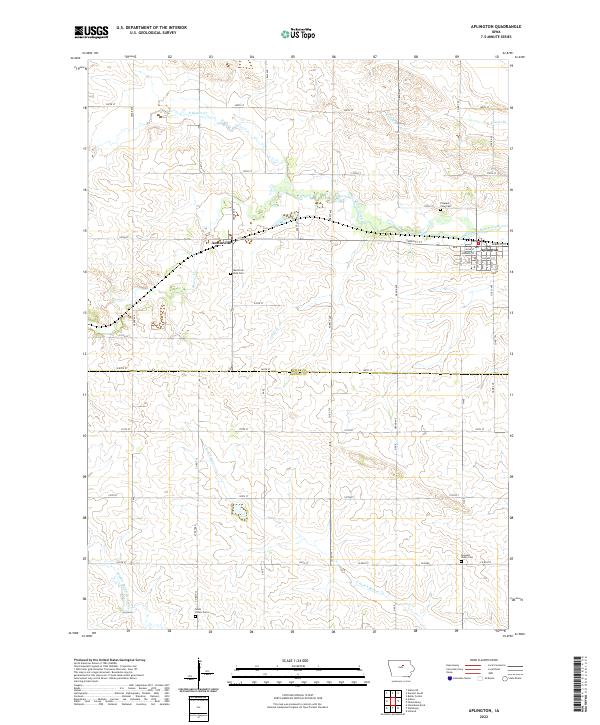 US Topo 7.5-minute map for Aplington IA