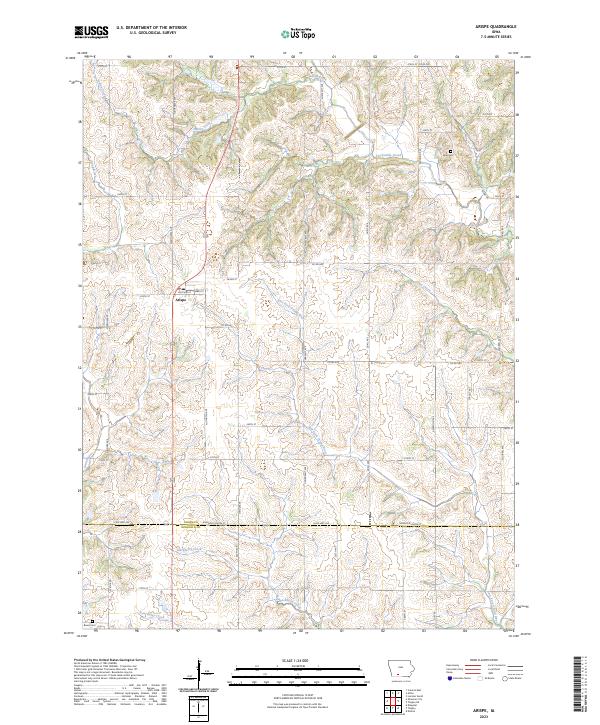 US Topo 7.5-minute map for Arispe IA