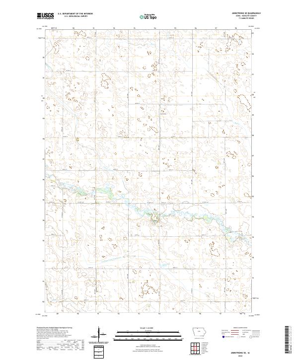 US Topo 7.5-minute map for Armstrong SE IA