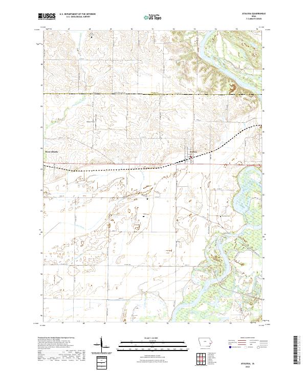 US Topo 7.5-minute map for Atalissa IA