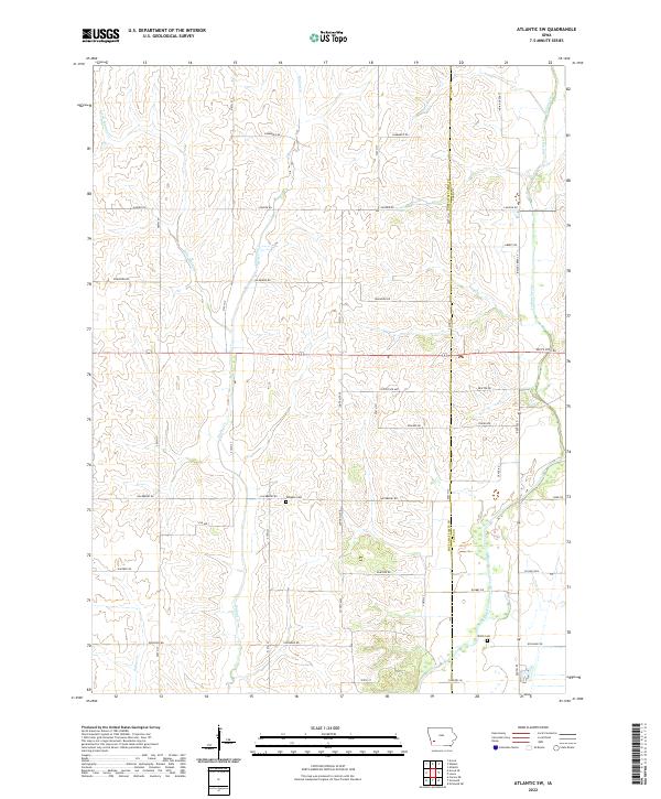 US Topo 7.5-minute map for Atlantic SW IA