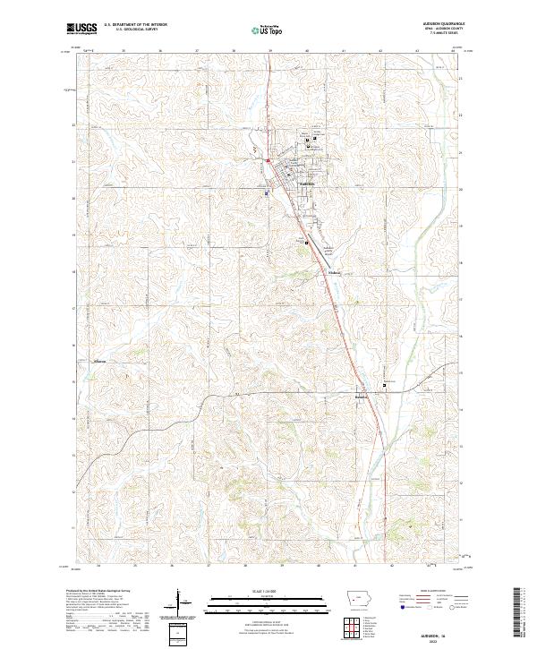 US Topo 7.5-minute map for Audubon IA