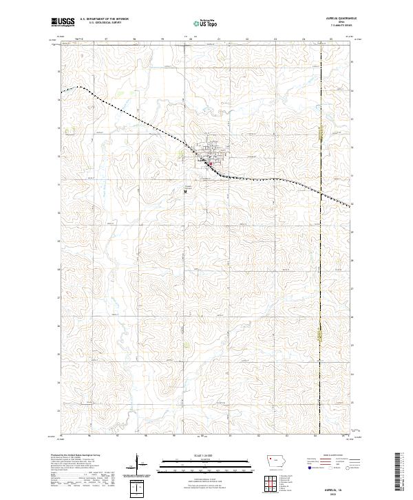 US Topo 7.5-minute map for Aurelia IA