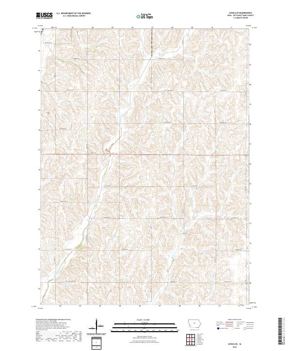 US Topo 7.5-minute map for Avoca SE IA