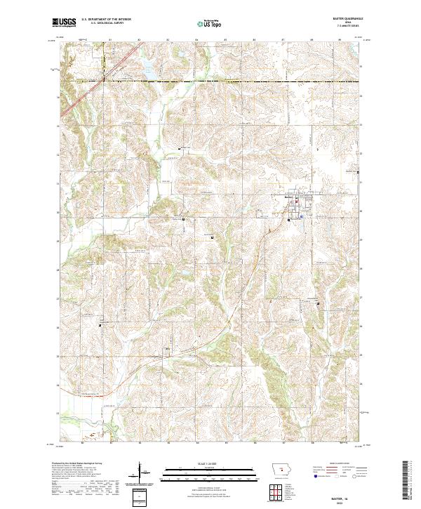 US Topo 7.5-minute map for Baxter IA