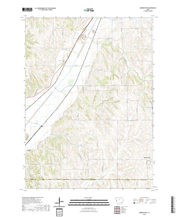 US Topo 7.5-minute map for Beebeetown IA