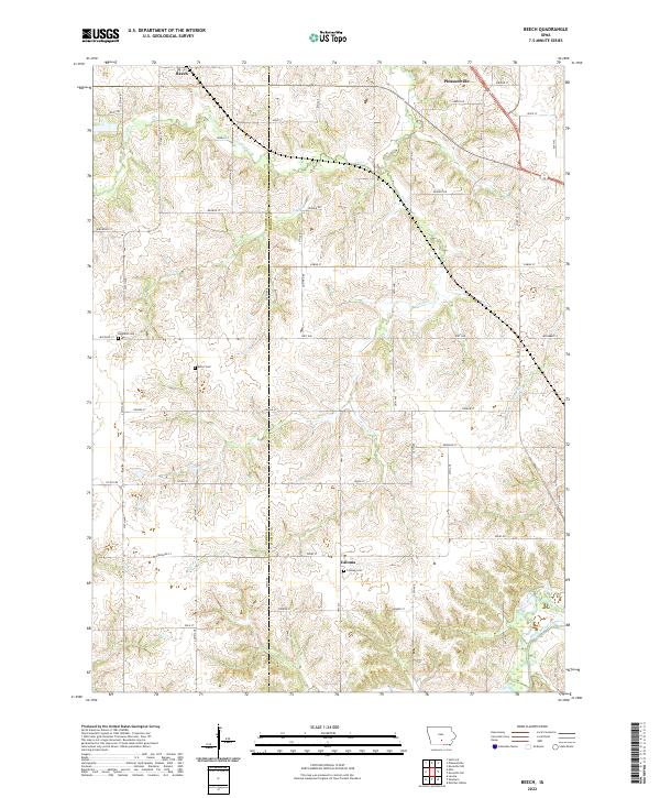 US Topo 7.5-minute map for Beech IA