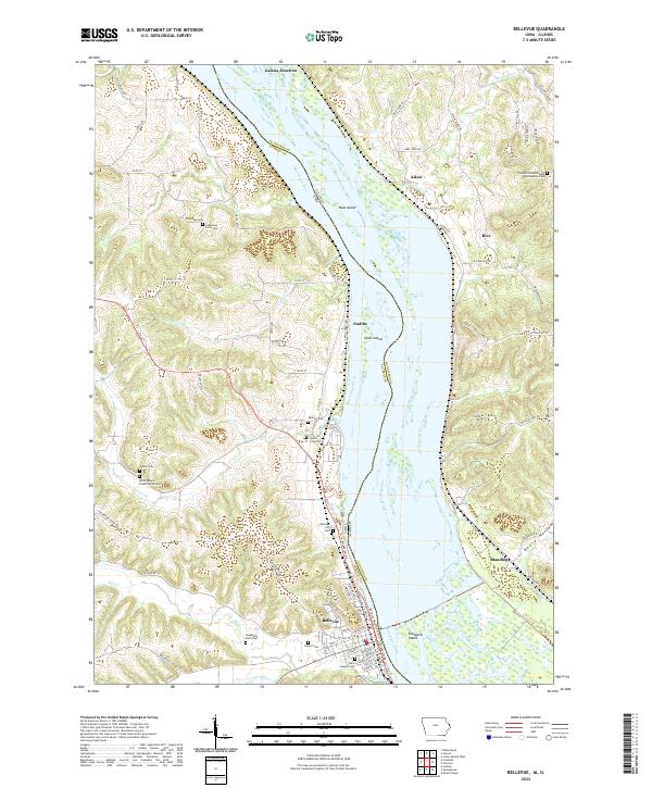 US Topo 7.5-minute map for Bellevue IAIL