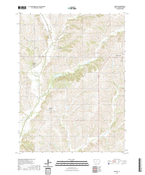 US Topo 7.5-minute map for Benton IA