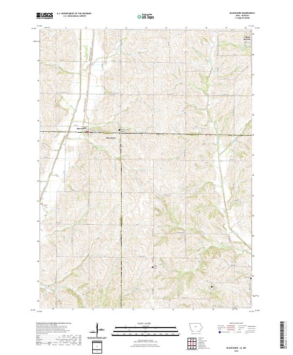 US Topo 7.5-minute map for Blanchard IAMO