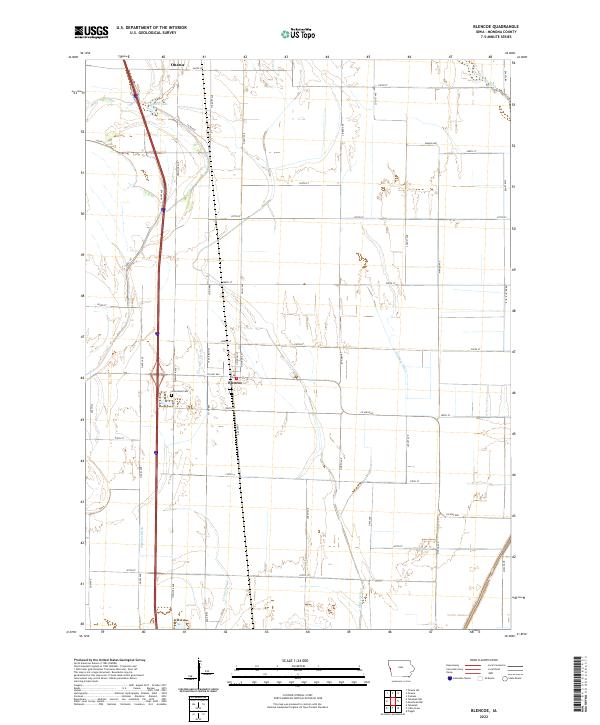 US Topo 7.5-minute map for Blencoe IA