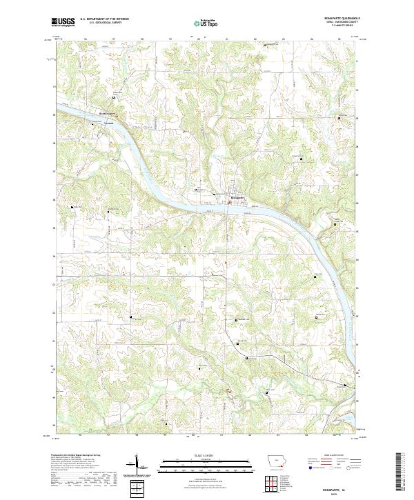 US Topo 7.5-minute map for Bonaparte IA