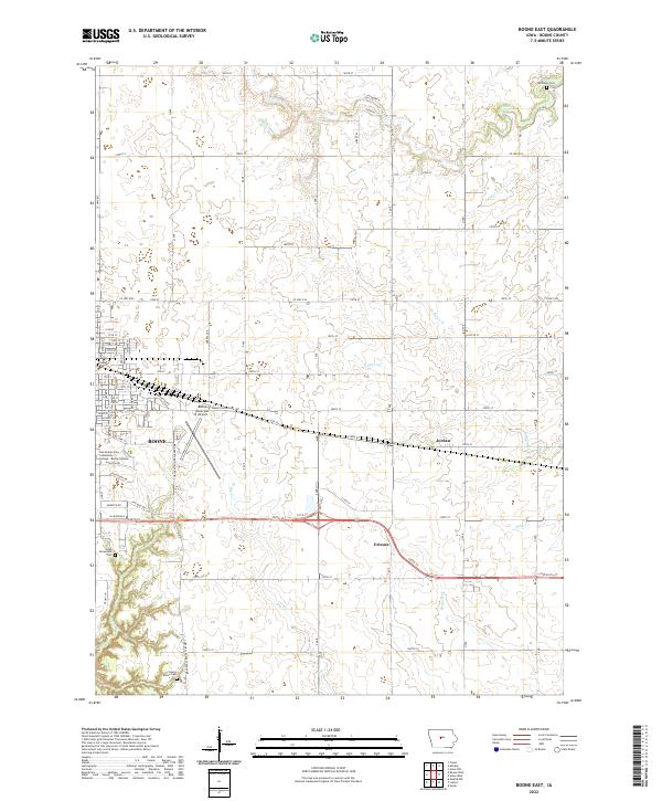 US Topo 7.5-minute map for Boone East IA