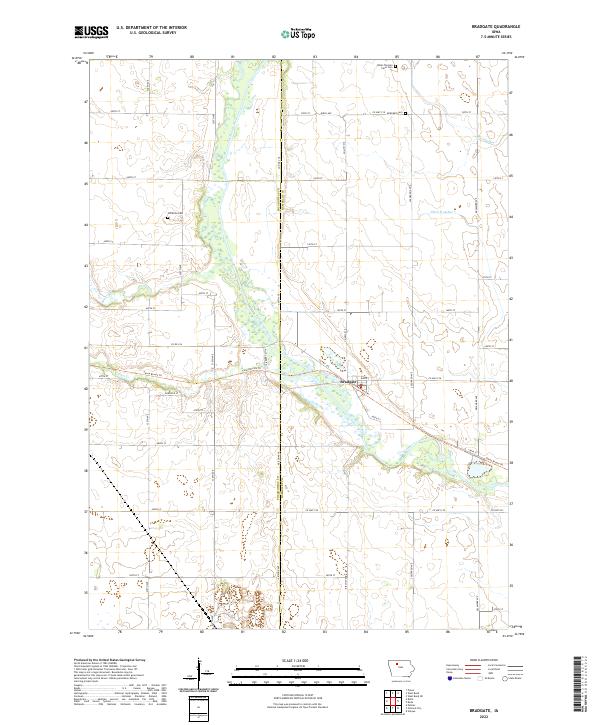 US Topo 7.5-minute map for Bradgate IA