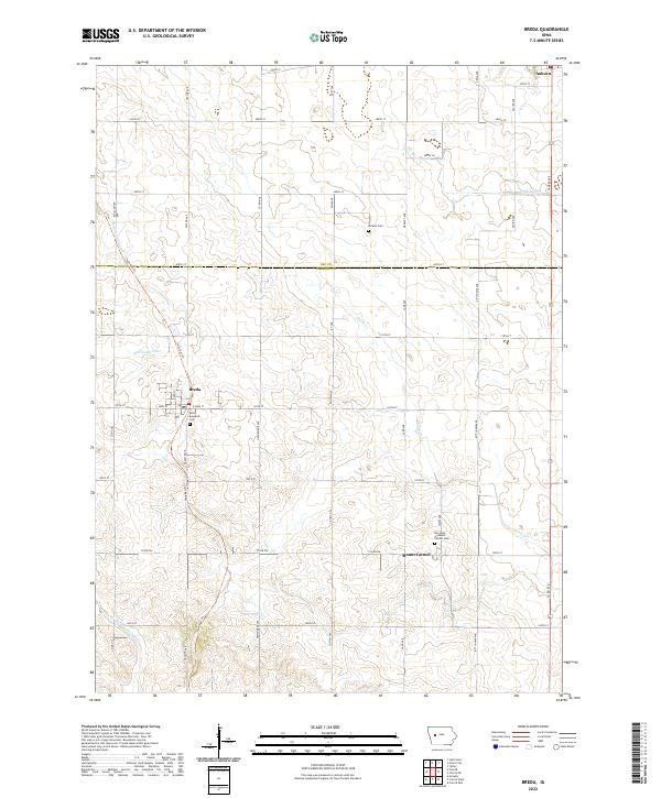 US Topo 7.5-minute map for Breda IA