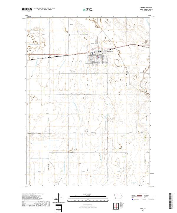 US Topo 7.5-minute map for Britt IA