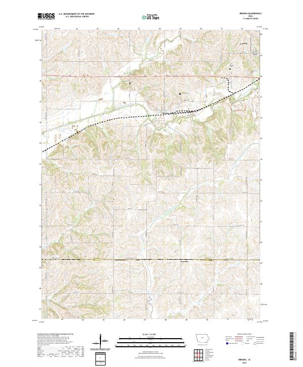 US Topo 7.5-minute map for Brooks IA