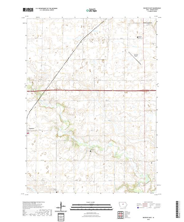 US Topo 7.5-minute map for Buckeye East IA