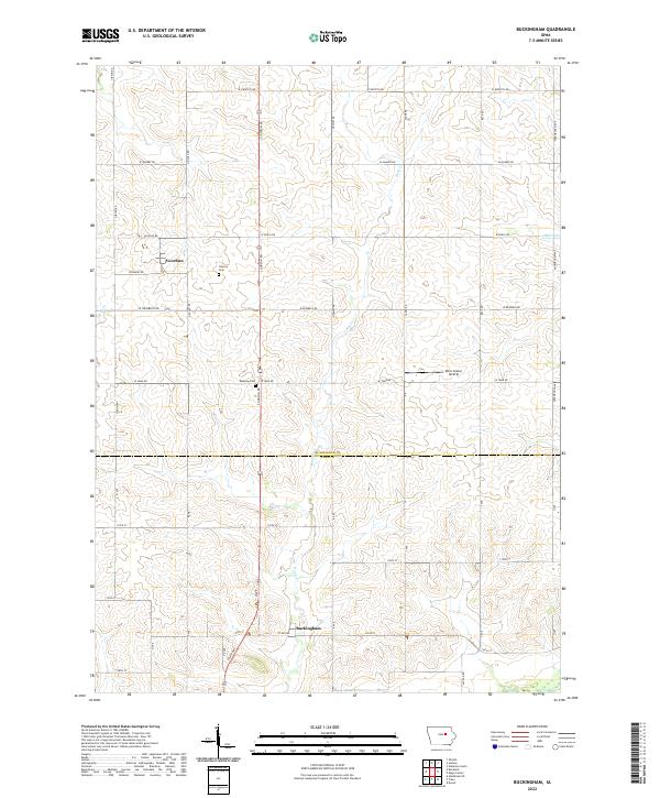 US Topo 7.5-minute map for Buckingham IA