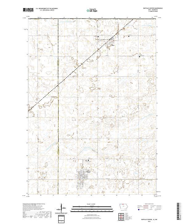 US Topo 7.5-minute map for Buffalo Center IAMN