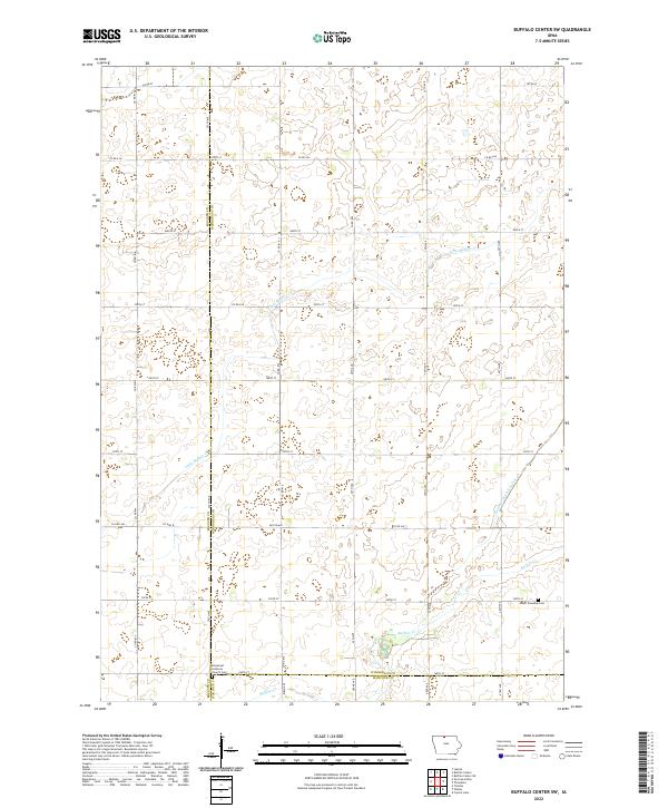 US Topo 7.5-minute map for Buffalo Center SW IA