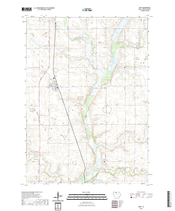 US Topo 7.5-minute map for Burt IA