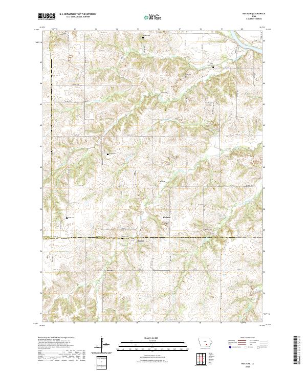 US Topo 7.5-minute map for Buxton IA