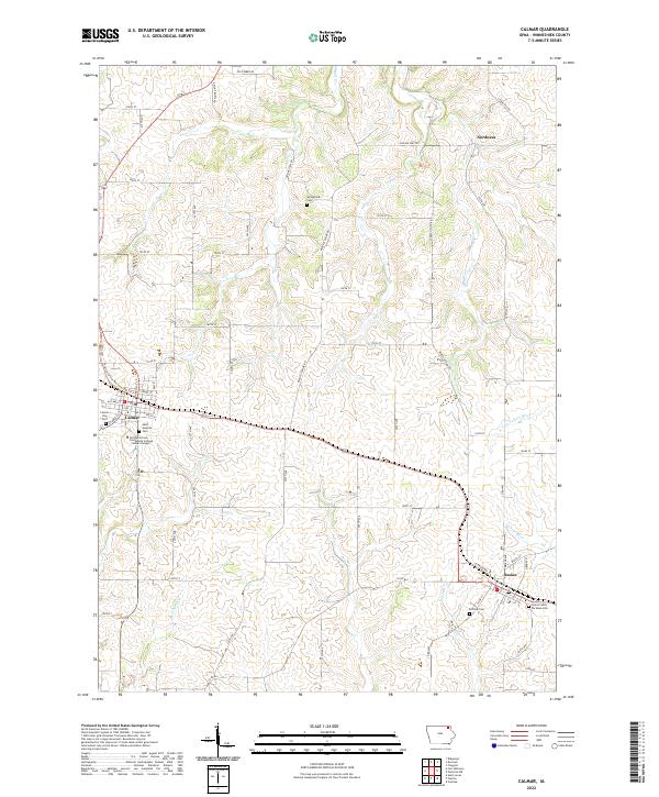 US Topo 7.5-minute map for Calmar IA