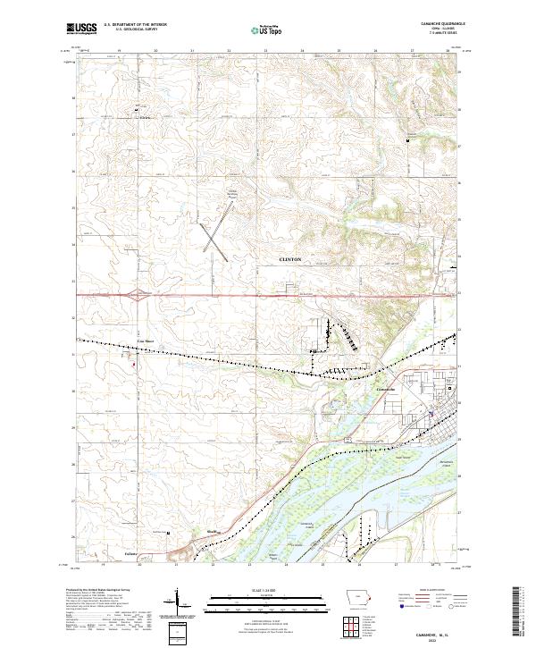 US Topo 7.5-minute map for Camanche IAIL