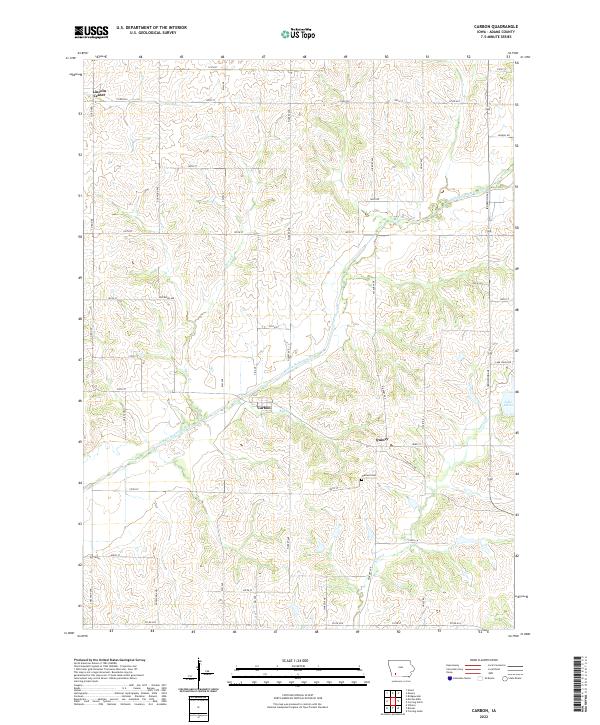 US Topo 7.5-minute map for Carbon IA