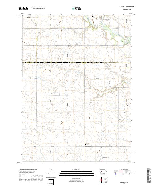 US Topo 7.5-minute map for Carroll NE IA