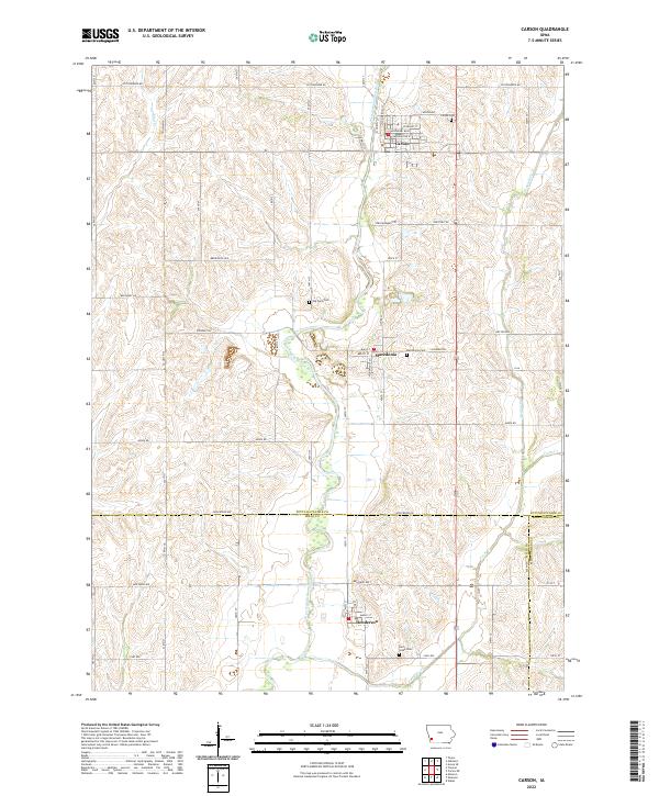 US Topo 7.5-minute map for Carson IA