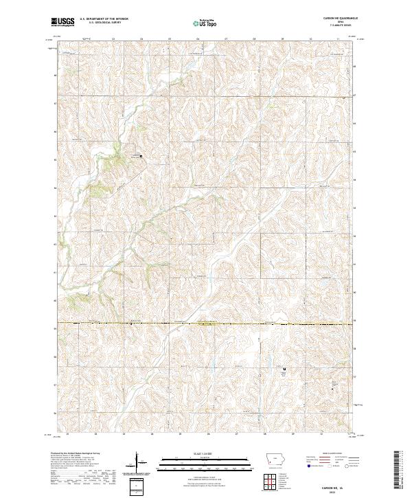 US Topo 7.5-minute map for Carson NE IA