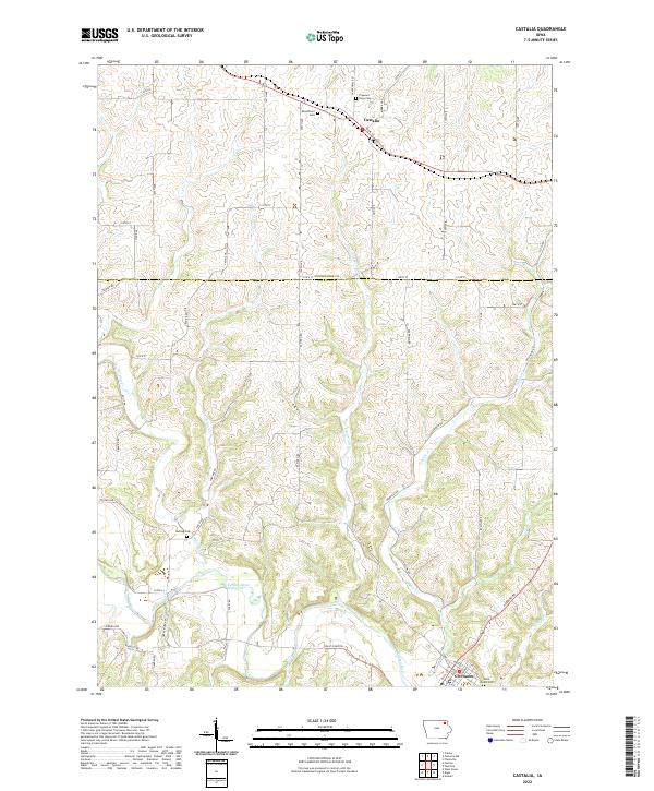 US Topo 7.5-minute map for Castalia IA