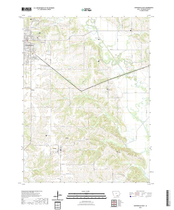 US Topo 7.5-minute map for Centerville East IA