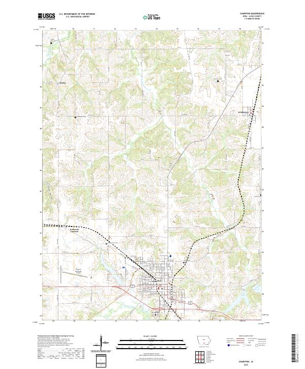 US Topo 7.5-minute map for Chariton IA