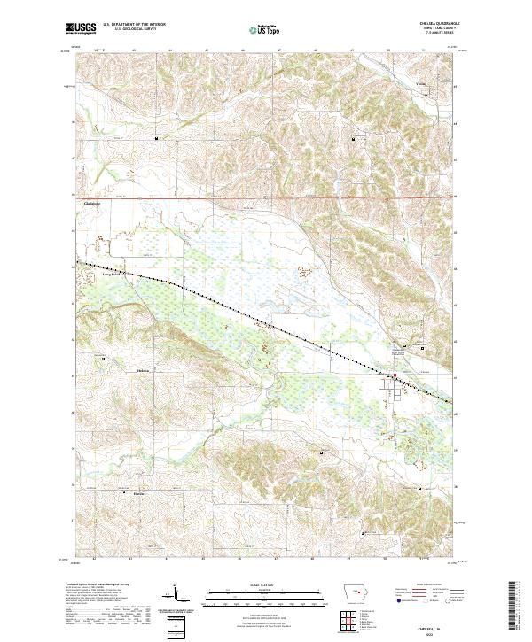 US Topo 7.5-minute map for Chelsea IA